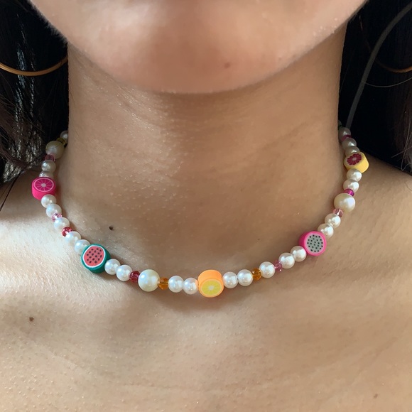 Colorful Pearl Necklace - Picture 3 of 3